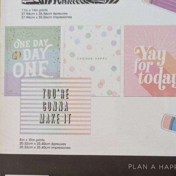 NWT Back to School Happy Planner Teacher 'One Day Day One' 53pc Wall Art Kit - Picture 5 of 11